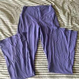 Purple High-Waisted flare Legging